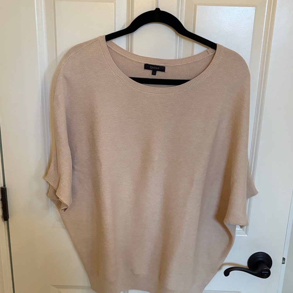 Quince Light Tan Knit Top